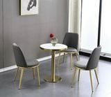 Bàn tròn chân inox mạ vàng DPB28 (không gồm ghế)