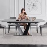 Bàn ăn mặt đá thông minh Zues (không gồm ghế)