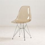 Ghế nhựa trong suốt chân mạ xi DPA004