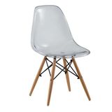 Ghế nhựa trong suốt chân gỗ DPA04