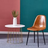 Ghế ăn bọc da chân sắt DPA10