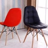 Ghế da cúc chân gỗ DPA11