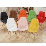 Ghế da cúc chân gỗ DPA11