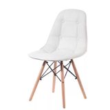 Ghế da cúc chân gỗ DPA11