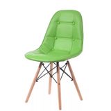 Ghế da cúc chân gỗ DPA11