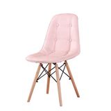 Ghế da cúc chân gỗ DPA11