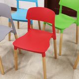 Ghế nhựa đúc chân gỗ S3022