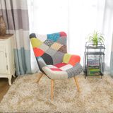 Ghế bành thư giãn và đôn bọc vải thổ cẩm DPA21