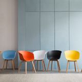 Ghế nhựa chân sắt giả gỗ DPA23