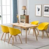 Ghế nhựa chân sắt giả gỗ DPA23