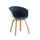 Ghế nhựa bọc vải chân sắt giả gỗ DPA24