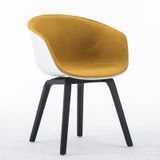 Ghế nhựa bọc vải chân sắt giả gỗ DPA24