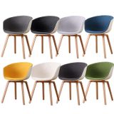 Ghế nhựa bọc vải chân sắt giả gỗ DPA24