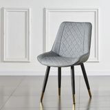 Ghế ăn bọc da cao cấp Alva Loft trám, sọc da