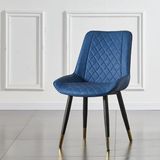 Ghế ăn bọc da cao cấp Alva Loft trám, sọc da