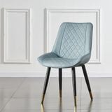 Ghế ăn bọc da cao cấp Alva Loft trám, sọc da