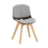 Ghế nhựa bọc vải chân gỗ DPA34