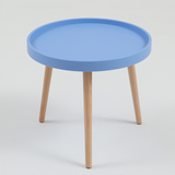 Bàn tròn nhựa chân gỗ DPB7