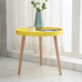 Bàn tròn nhựa chân gỗ DPB7