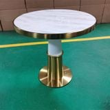 Bàn tròn khung inox mạ vàng DPBD3 (không gồm ghế)