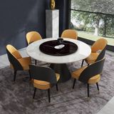 Bàn ăn tròn xoay 2 mặt đá Keisha (không gồm ghế)