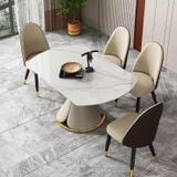 Bàn ăn mặt đá thông minh xoay tròn thành chữ nhật Fiesta (Không gồm ghế)