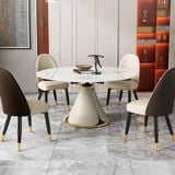 Bàn ăn mặt đá thông minh xoay tròn thành chữ nhật Fiesta (Không gồm ghế)