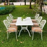 Bộ bàn ghế nhôm ngoài trời LU6072 + Ghế LU6005C