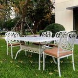 Bộ bàn ghế nhôm ngoài trời LU6072 + Ghế LU6005C