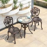 Bàn nhôm đúc ngoài trời mặt đá DPBV17 (không gồm ghế)