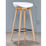 Ghế bar nhựa PP chân sắt giả gỗ DPE04