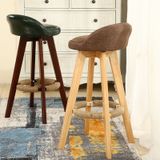 Ghế nệm xoay chân sắt giả gỗ DPE15