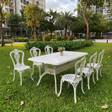 Bộ bàn ghế nhôm ngoài trời LU6072 + Ghế LU6027C