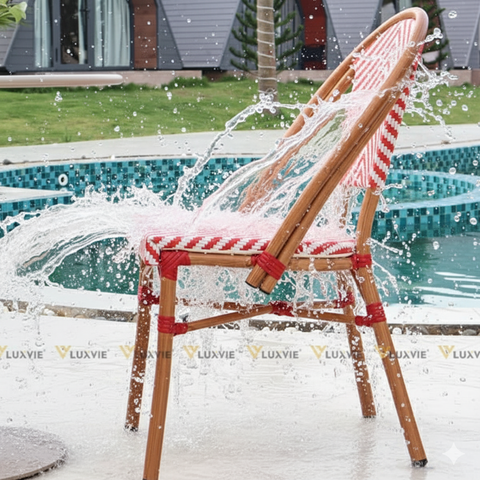 Bộ bàn ghế cafe ngoài trời DPBV9A + Ghế LUZF3006C