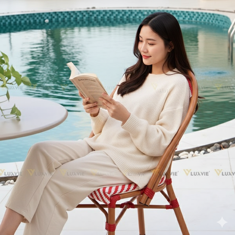 Bộ bàn ghế cafe ngoài trời DPBV9A + Ghế LUZF3006C