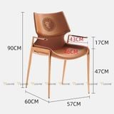 Ghế ăn inox mạ vàng Cronus