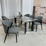 Ghế ăn bọc da cao cấp Crown