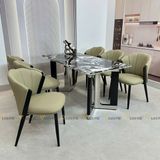 Ghế ăn bọc da cao cấp Crown