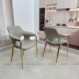 Ghế ăn mạ vàng Luxero