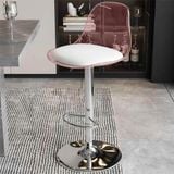 Ghế bar xoay chân mạ lưng nhựa trong DPE07A