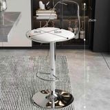 Ghế bar xoay chân mạ lưng nhựa trong DPE07A