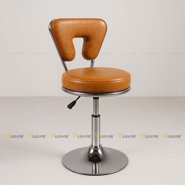 Ghế cafe da tam giác chân trụ xoay DPAC03