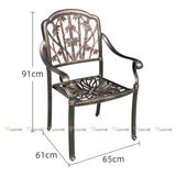 ghế nhôm đúc ngoài trời