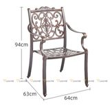 ghế nhôm đúc ngoài trời