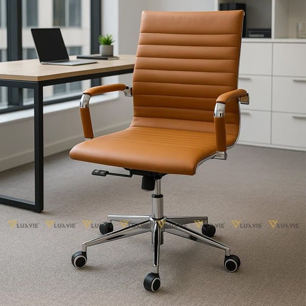 Ghế da xoay lưng thấp HSVP004B