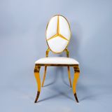 Ghế ăn inox mạ vàng Mercedes