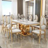 Ghế ăn inox mạ vàng Mercedes