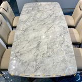 Bàn ăn inox tráng gương mặt đá Jewels (không gồm ghế)