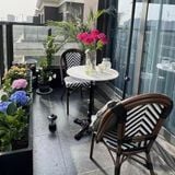 Bàn tròn mặt đá chân sắt DPBV30(không ghế)