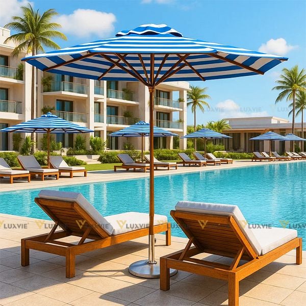 Ô DÙ TRÒN NHÔM QT05 CAO CẤP CHUYÊN DÙNG VÙNG BIỂN